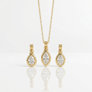 Custom Jewelry ODM OEM 5A Cubiczircorn Bezel Setting Water Proof 14K/18K Gold Plated Fashion Jewelry Pendant Necklace