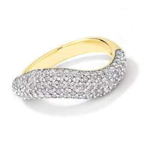 Custom Rhodium Plated Sterling Silver 5A Pave Zircon 18k Two Tone Traditional Trendy Wedding/Anniversary Fashion Jewelry Ring