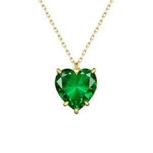 JC Custom Cute Love Heart Natural Zircon 3A Set Stainless Chain 18K Gold PAD Statement Fashion Jewelry Necklace Girls Women