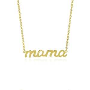 JIACHEN Custom Copper Alloy Zircon 18k Gold Plated Mama Necklace/Bracelet Fashion Jewelry Set for Women-Anniversary Gift