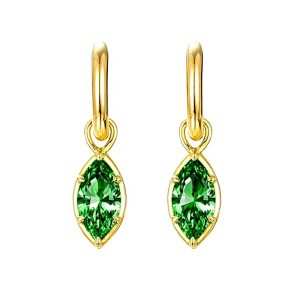 JIACHEN Custom Jewelry Trendy Geometric Brass Zinc Alloy Zircon 18k Gold Plating Unisex Hoop Earrings for Gifts