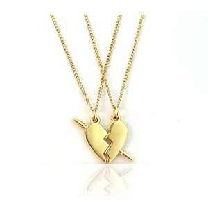 JIACHEN Custom Jewelry Wholesale Broken Heart 18k PVD Gold Plated Stainless Steel Chokers Box Chain Europe Fashion Necklace