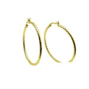 JIACHEN Customized Sterling Silver Tai Silver Rhodium Plated Geometric Trendy C Shape Engraved Hoop Earrings for Unisex Wedding