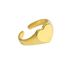 JIACHEN Gold Plated Zircon Romantic Heart Jewelry Set with Earring Pendant Ring for Women Wedding