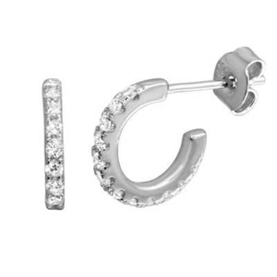Jiachen Custom Engagement Wedding Party Sterling Silver Huggies Earring Infinite Necklace Bracelet 2mm 40mm Zircon Cut Hoop