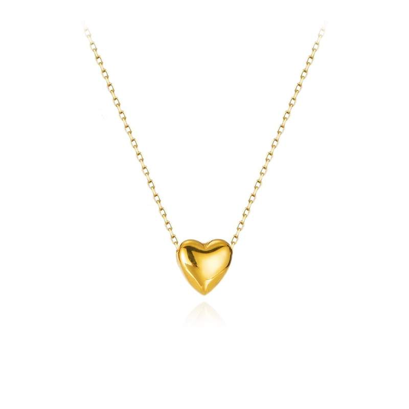 Jiachen Custom Fashion Trendy 18k Gold Plated love Heart Necklace No Turnish Color Stainless Steel Jewelry for Women