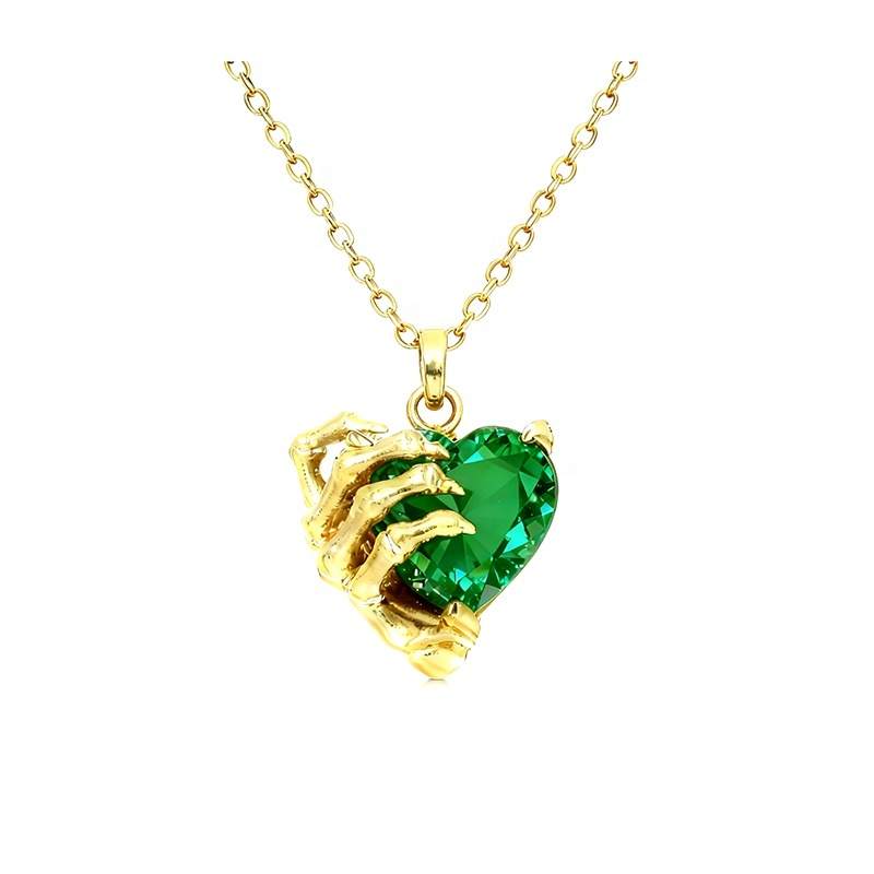 Jiachen Custom Zinc Alloy Stainless Steel Zircon Link Chain Waterproof Gold Plated Heart Cut Orthodox Europe America Style