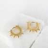 ODM/OEM Custom Jewelry 316 Stainless Steel Electroplated Geometric Spikes Fashion Hoop Earrings Unisex