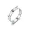 Wholesale JIACHEN Brand Stainless Steel 18k Gold PVD Plating Natural ZIRCON Waterproof Punk Rings Daily Fashion Jewelry Unisex