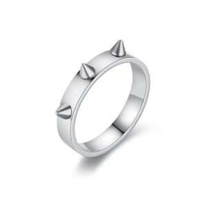 Wholesale JIACHEN Brand Stainless Steel 18k Gold PVD Plating Natural ZIRCON Waterproof Punk Rings Daily Fashion Jewelry Unisex